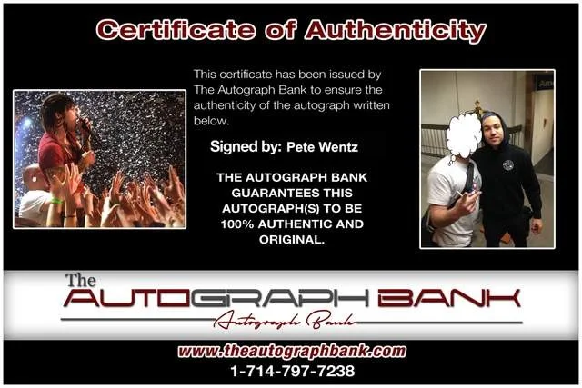 Pete Wentz — Pete Wentz of Fall Out Boy authentic signed Rock 8x10 photo W/Certificate 93, image 2