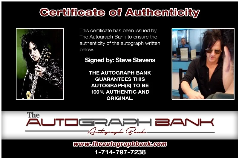 Steve Stevens — Steve Stevens Kings of Chaos Authentic signed 8x10 photo |CERT Autographed 26-l, image 2