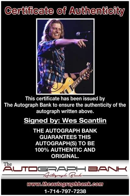 Wes Scantlin — Wes Scantlin of Puddle of Mudd authentic signed 8x10 photo W/Cert Autographed 4, изображение 2