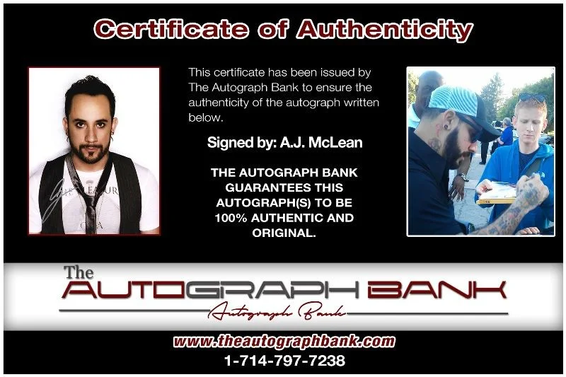 A.J. McLean — A.J. McLean Backstreetboys Authentic signed 8x10 photo |CERT 6142016-g, изображение 2