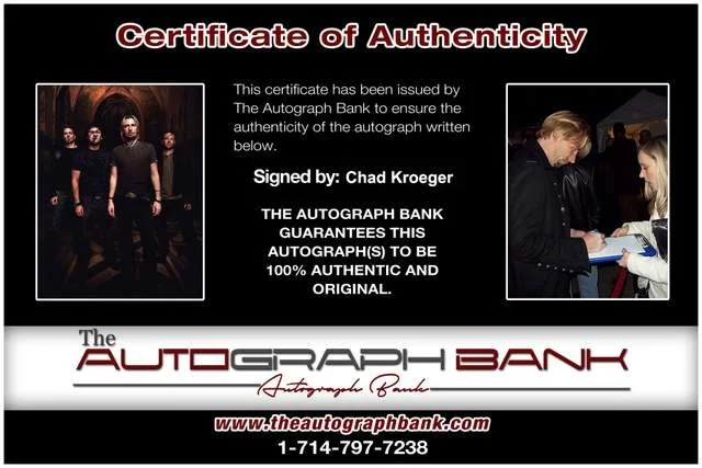 Chad Kroeger — Chad Kroeger of Nickleback authentic signed Rock 8x10 photo W/Certificate 31, изображение 2