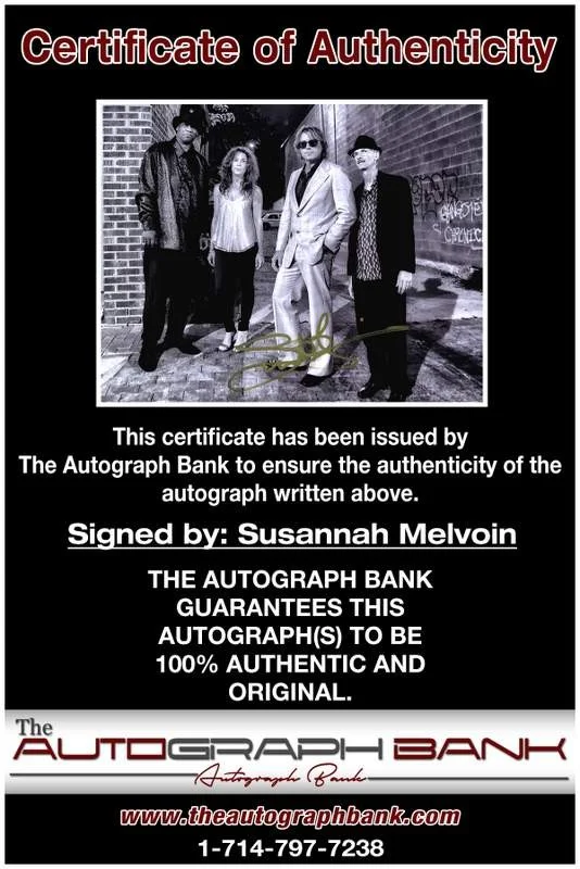 Susannah Melvoin — Susannah Melvoin authentic signed rock 8x10 photo W/Cert Autographed A0007, изображение 2