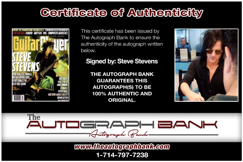 Steve Stevens — Steve Stevens Kings of Chaos Authentic signed 8x10 photo |CERT Autographed 26-q, image 2