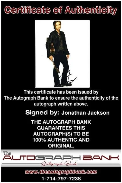 Jonathan Jackson — Jonathan Jackson authentic signed Rock 8x10 photo W/Certificate 60, image 2