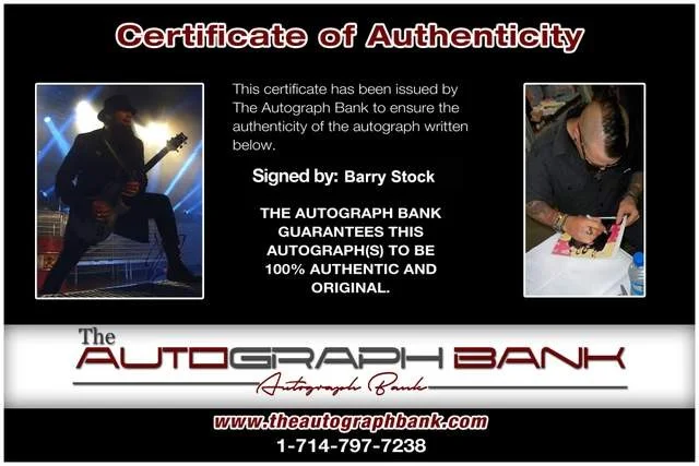 Barry Stock — Barry Stock of Three Days Grace authentic signed Rock 8x10 photo W/Certificate 9, изображение 2