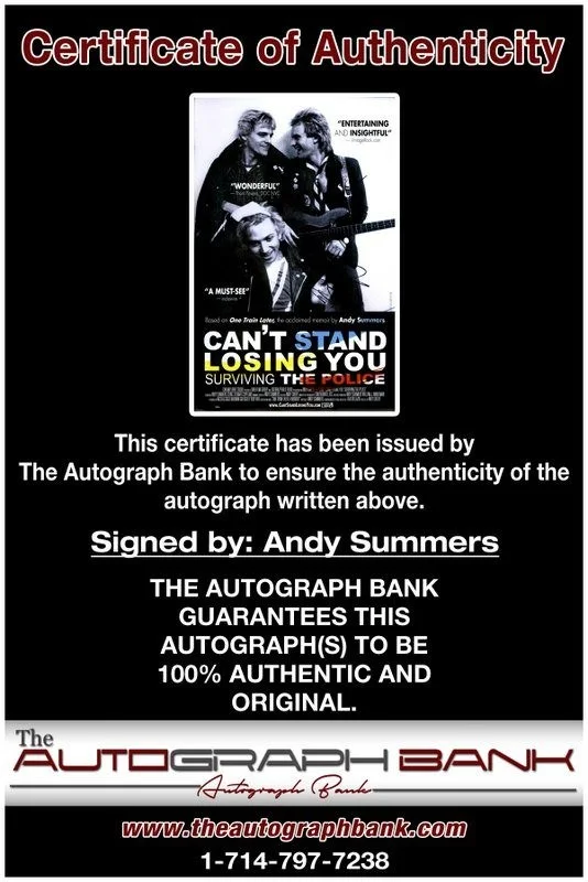 Andy Summers — Andy Summers The Police Authentic signed rock 10X15 photo W/Cert Autographed B9, изображение 2