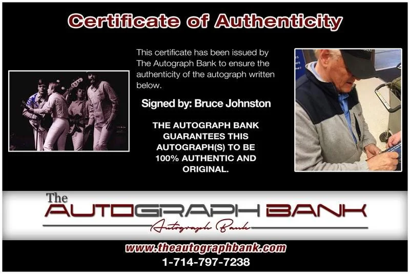 Bruce Johnston — The Beach Boys Bruce Johnston authentic signed 10X15 photo |CERT Autograph A0001, изображение 2