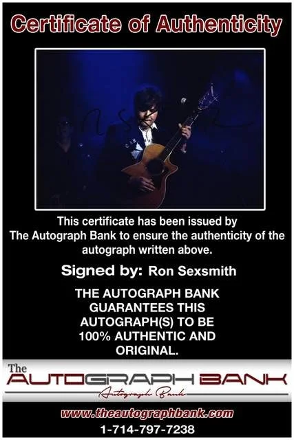 Ron Sexsmith — Ron Sexsmith authentic signed Rock 8x10 photo W/Certificate 122, изображение 2