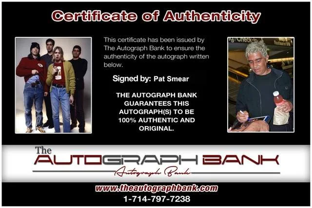 Pat Smear — Pat Smear of Foo Fighters authentic signed Rock 8x10 photo W/Certificate 88, image 2
