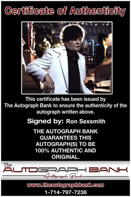 Ron Sexsmith — Ron Sexsmith authentic signed Rock 8x10 photo W/Certificate 117, image 2