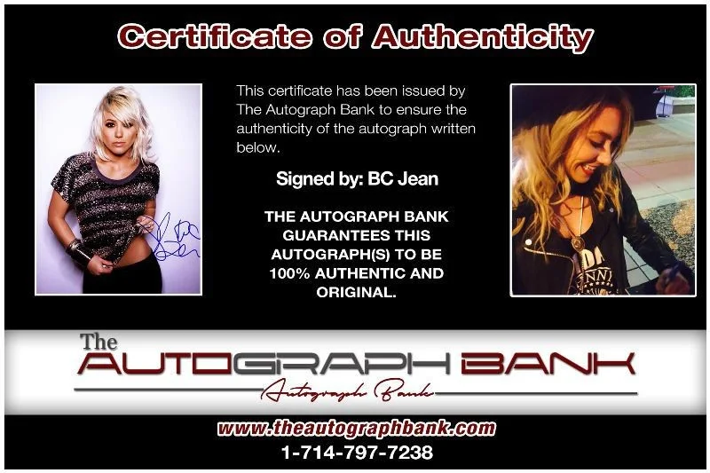 BC Jean — BC Jean Liquid Blue Authentic signed rock 8x10 photo W/Cert Autographed 422-g, image 2