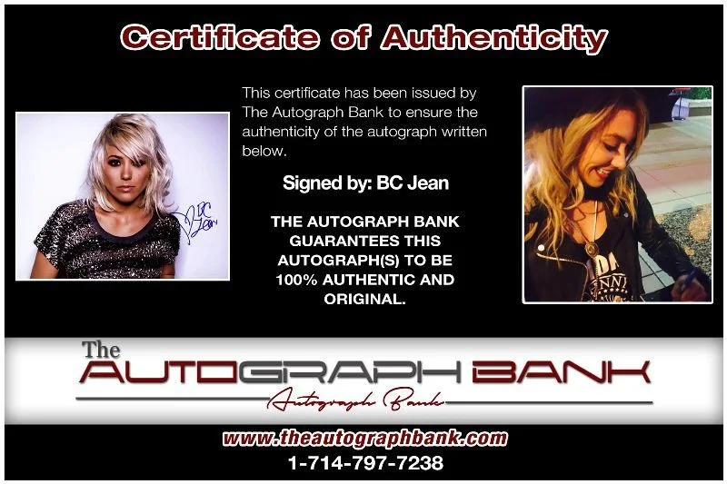 BC Jean — BC Jean Liquid Blue Authentic signed rock 8x10 photo W/Cert Autographed 422-f, image 2