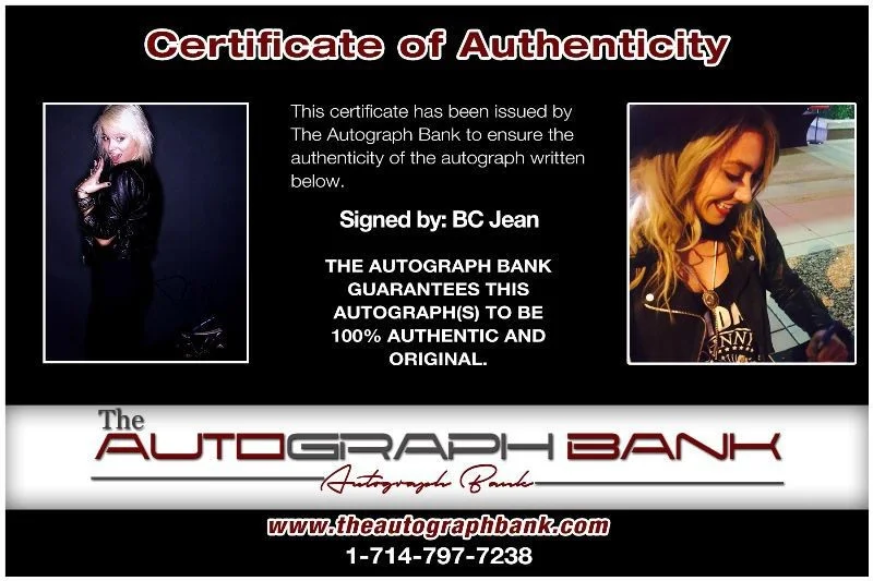 BC Jean — BC Jean Liquid Blue Authentic signed rock 8x10 photo W/Cert Autographed 422-d, изображение 2