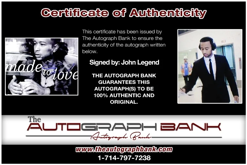 John Legend — John Legend Authentic signed rock 8x10 photo W/Certificate Autographed (26-a), image 2