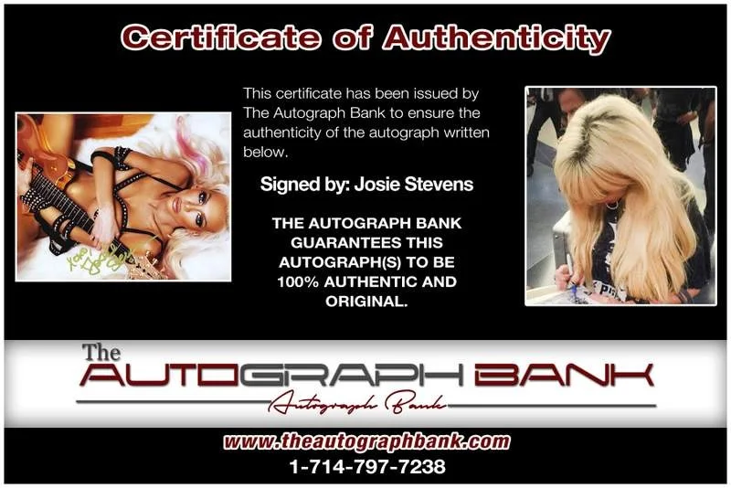 Josie Stevens — Josie Stevens authentic signed model 8x10 photo W/Cert Autographed A0020, image 2