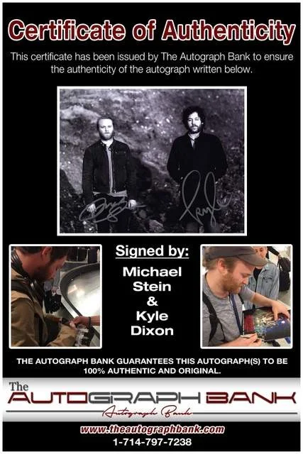 Michael Stein, Kyle Dixon — Michael Stein & Kyle Dixon signed Stranger Things 8x10 photo W/Cert 2, image 2