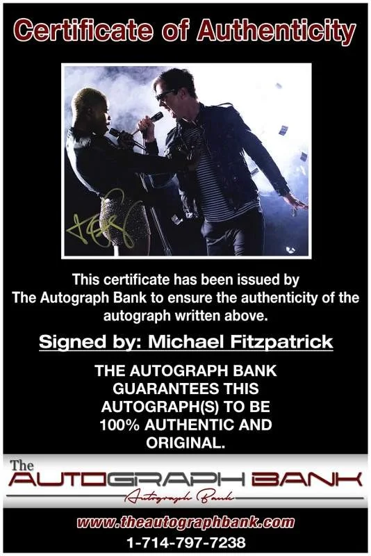 Michael Fitzpatrick — Fitz and The Tantrums Michael Fitzpatrick signed 8x10 photo |CERT A0007, image 2