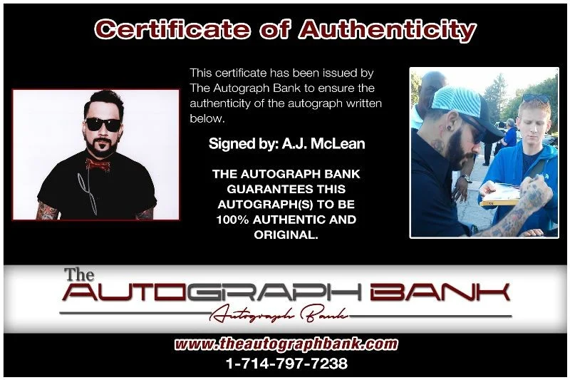 A.J. McLean — A.J. McLean Backstreetboys Authentic signed 8x10 photo |CERT 6142016-b, изображение 2