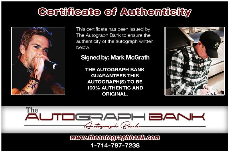 Mark McGrath — Mark McGrath Sugar Ray Authentic signed 8x10 photo |CERT Autographed 6142016-a, image 2