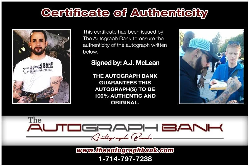 A.J. McLean — A.J. McLean Backstreetboys Authentic signed 8x10 photo |CERT 6142016-a, изображение 2
