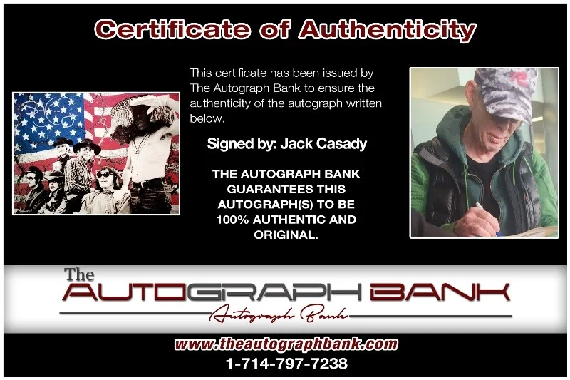 Jack Casady — Jack Casady Jefferson Airplane Authentic signed 8x10 photo |CERT Autograph 26-g, image 2