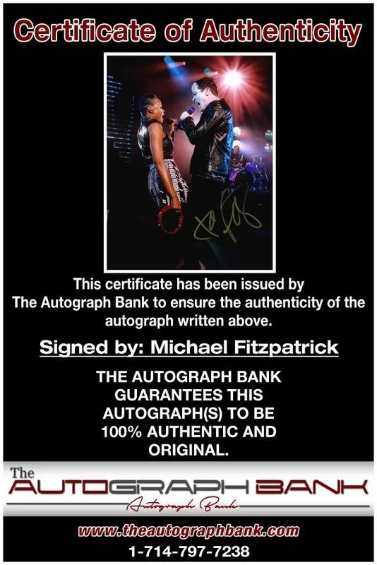 Michael Fitzpatrick — Fitz and The Tantrums Michael Fitzpatrick signed 8x10 photo |CERT A0003, изображение 2