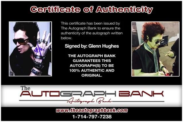 Glenn Hughes — Glenn Hughes Deep Purple authentic signed Rock 8x10 photo W/Cert Autographed 1, изображение 2