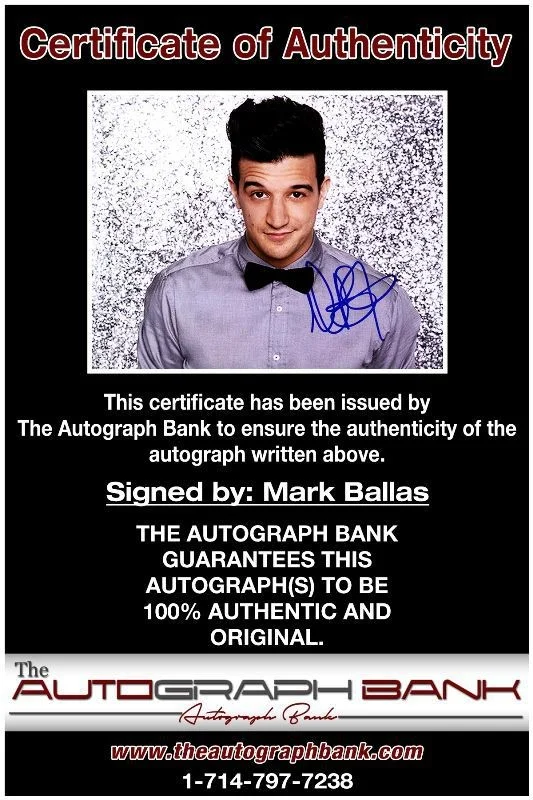 Mark Ballas — Mark Ballas Ballas Hough Band Authentic signed 8x10 photo |CERT Autograph 422-b, image 2