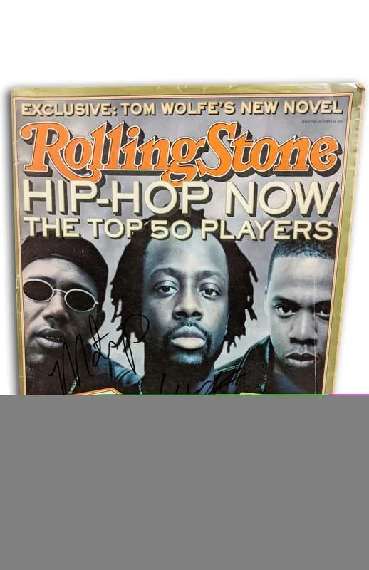 Master P & Wyclef Jean — Master P Fugees Wyclef Jean signed Rolling Stone Magazine W/Cert Autograph