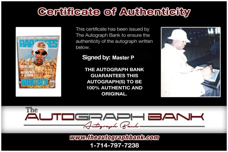 Master P — Master P 504 Boyz TRU signed Rap Pages Magazine W/Certificate Autographed, изображение 2