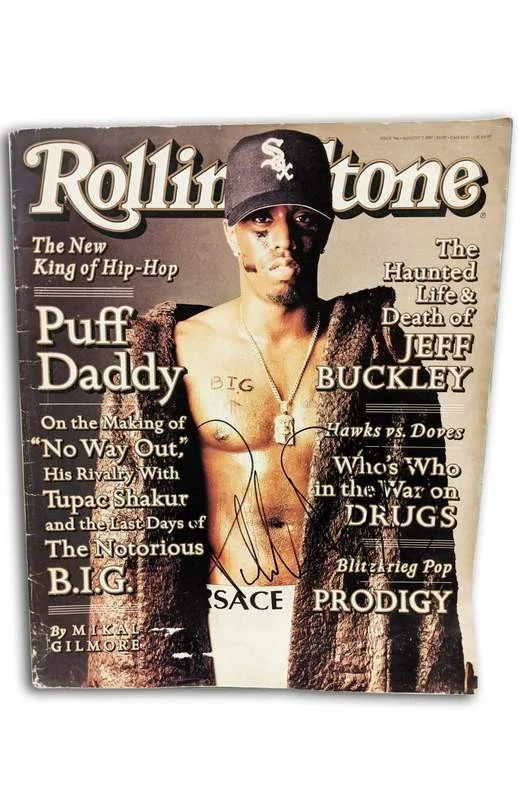 Puff Daddy — Bad Boy Records P Diddy Puff Daddy signed Rolling Stone Magazine /Cert Autograph