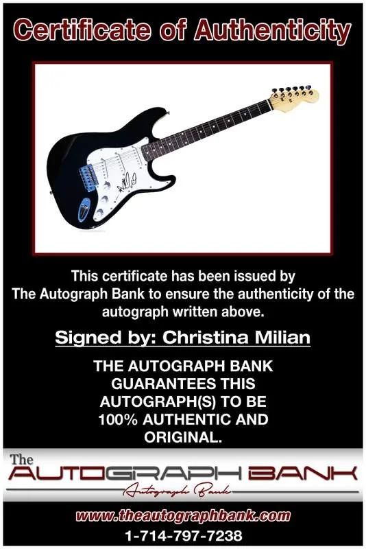 Christina Milian — Christina Milian authentic signed rap electric guitar W/Cert Autographed A0065, изображение 2
