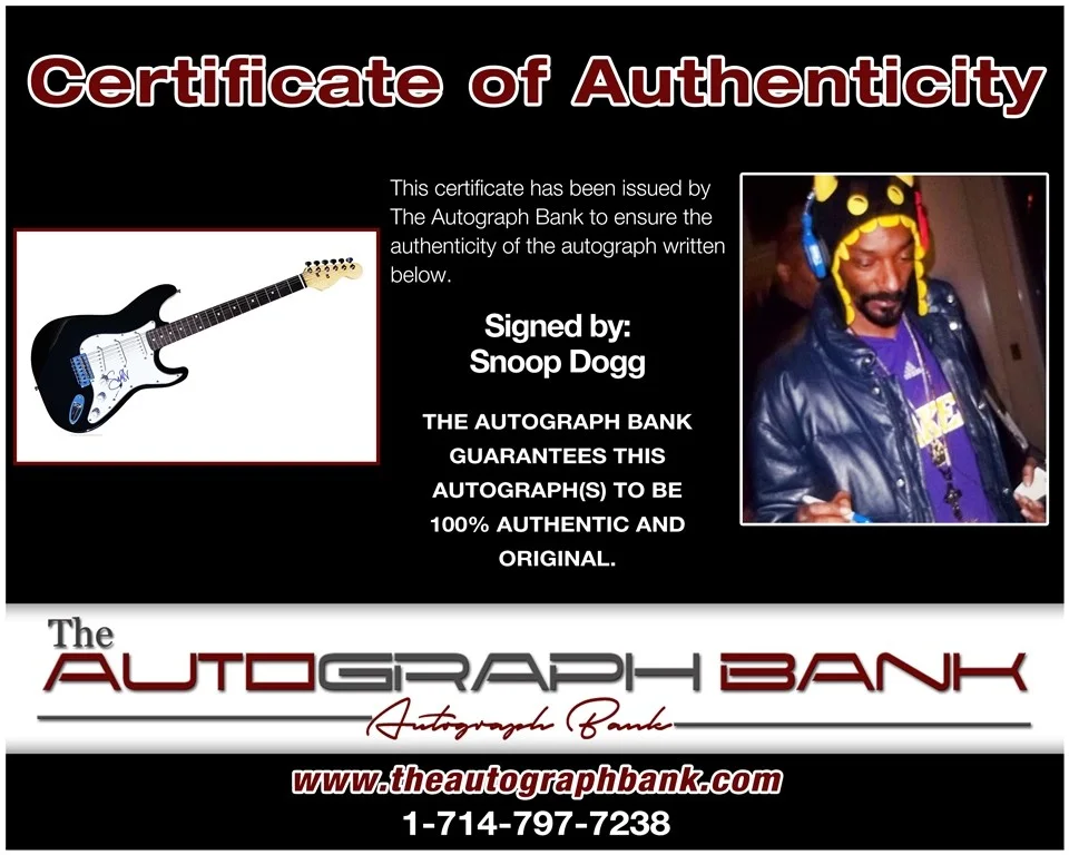 Snoop Dogg — Snoop Dogg 213 authentic signed electric guitar W/ Certificate Autographed (BG2), изображение 2