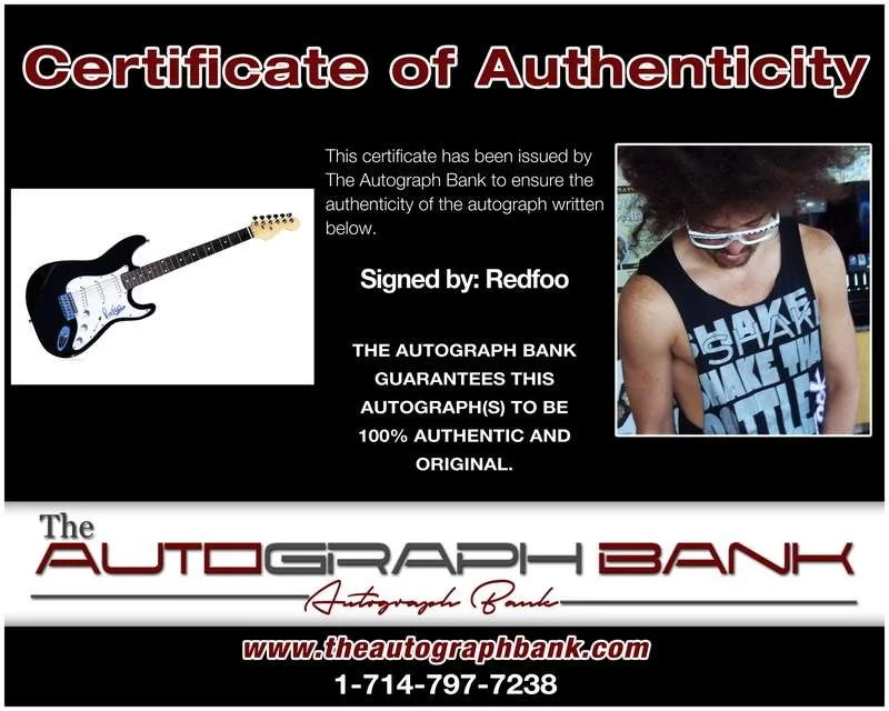 Redfoo — Redfoo authentic signed rap electric guitar W/Certificate Autographed (A0041), image 2