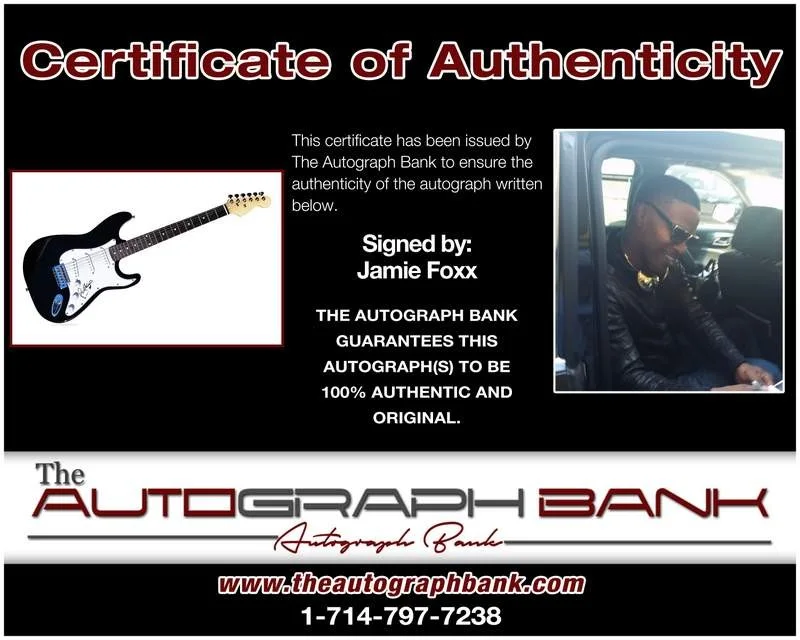 Jamie Foxx — Jamie Foxx authentic signed rap electric guitar W/Cert Autographed A0072, image 2