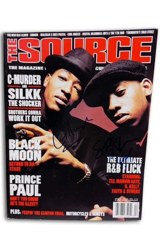 C-Murder & Silkk The Shocker — C-Murder Silkk The Shocker signed rap The Source Magazine /Certificate Autograph