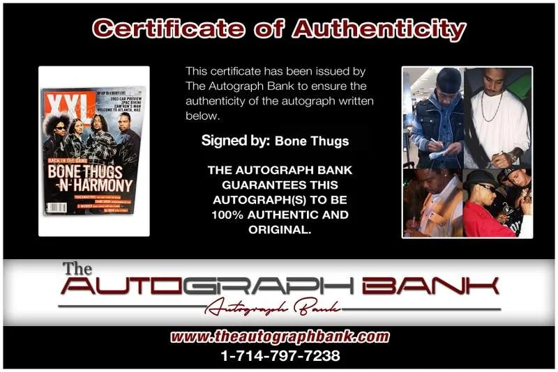 Bone Thugs N Harmony — Bone Thugs N Harmony authentic signed XXL Magazine W/Cert Autographed x4, image 2