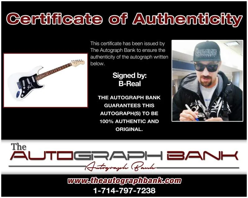B-Real — B-Real authentic signed rap electric guitar W/Certificate Autographed (A0059), image 2