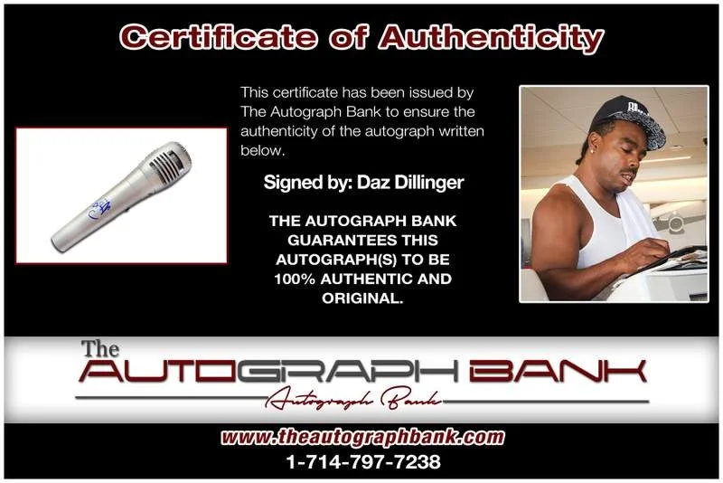 Tha Dogg — Tha Dogg Pound Daz Dillinger authentic signed rap mic W/Cert Autographed A0004, image 2