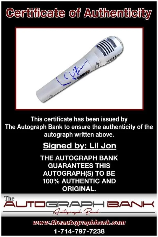 Lil Jon — Lil Jon authentic signed rap mic W/Certificate Autographed (A0001), image 2