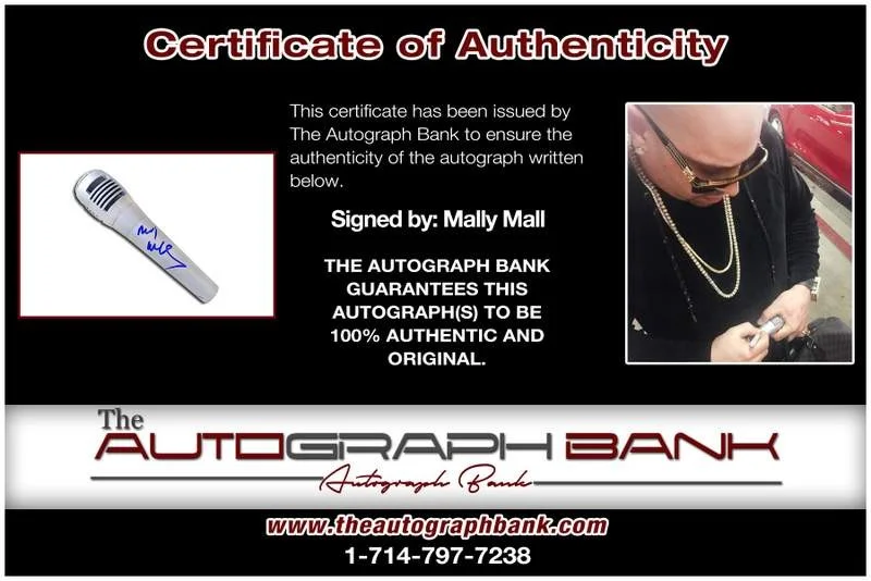 Mally Mall — Mally Mall authentic signed rap mic W/Certificate Autographed (A0003), image 2