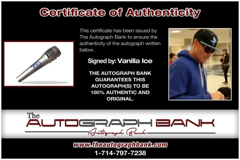 Vanilla Ice — Vanilla Ice authentic signed rap mic W/Certificate Autographed (A0036), image 2