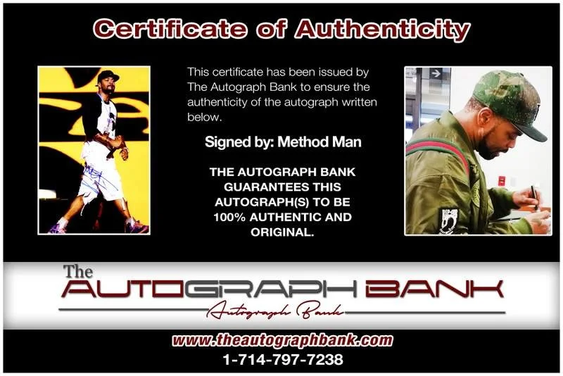 Method Man — Wu Tang Clan Method Man authentic signed rap 10x15 photo |Cert Autographed A0007, image 2