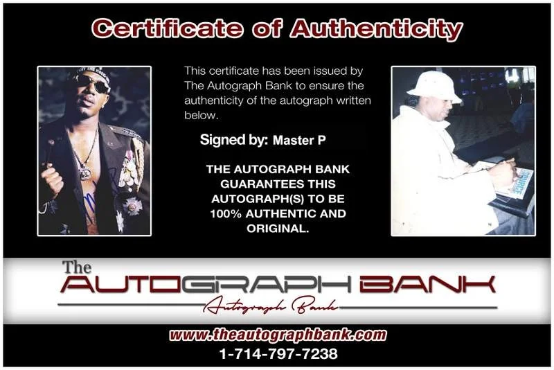 Master P — Master P Signed authentic signed rap 4x6 photo W/Certificate Autographed (A0003), image 2