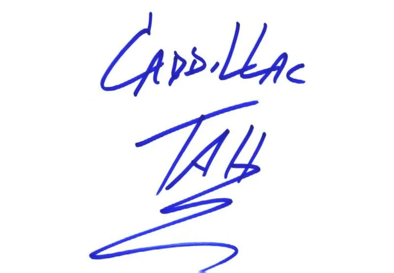 Caddillac Tah — Caddillac Tah authentic signed rap Notecard W/Certificate Autographed A0007