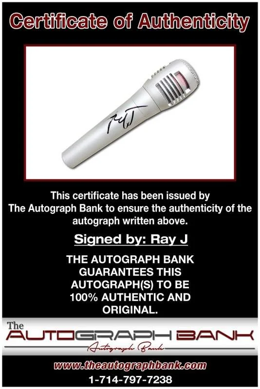 Ray J — Ray J authentic signed rap mic W/Certificate Autographed (A0002), image 2