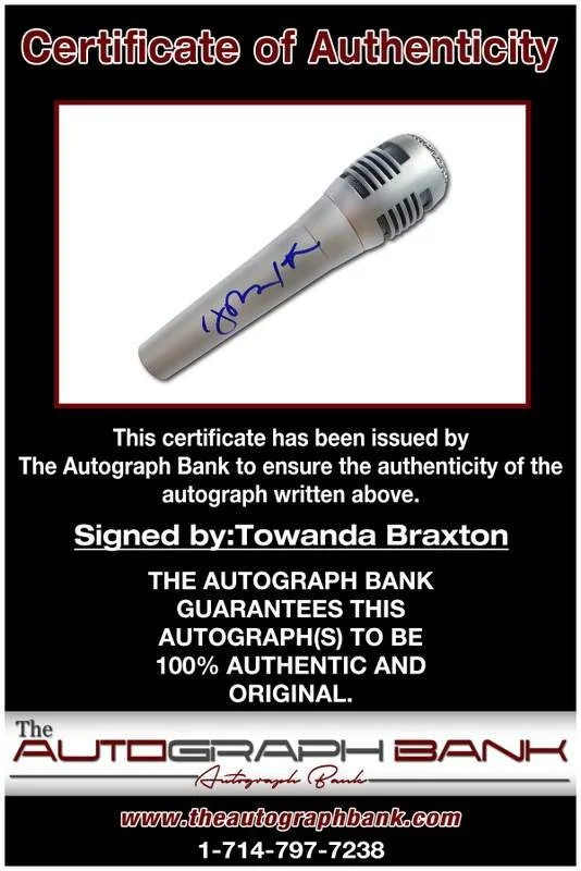 Towanda Braxton — Towanda Braxton authentic signed rap mic W/Certificate Autographed (A0002), image 2