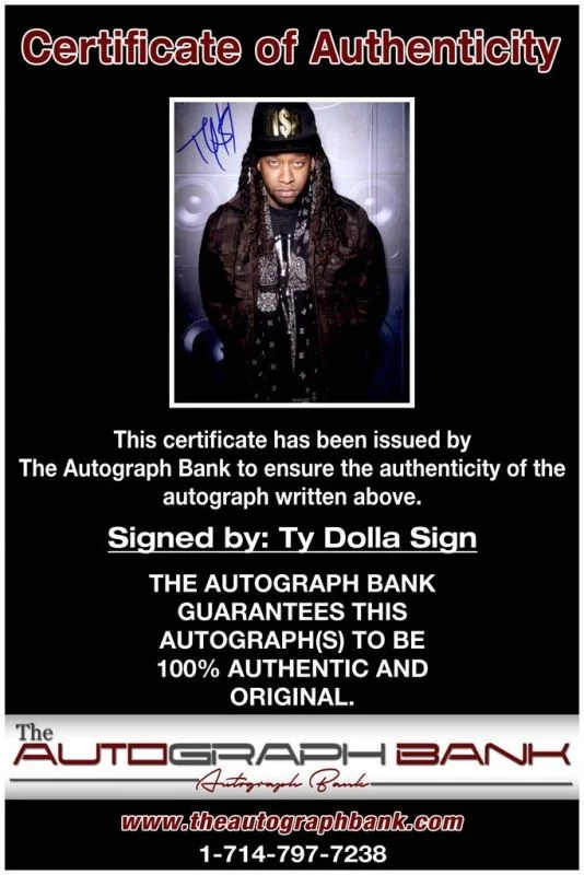 Ty Dolla — Ty Dolla Sign authentic signed RAPPER 8x10 photo W/Certificate Autographed 216-a, изображение 2