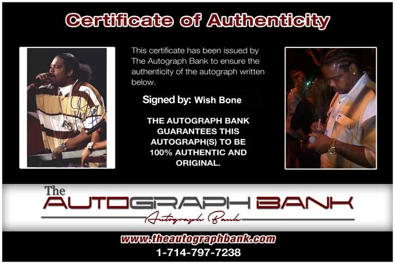 Wish Bone — Wish Bone Thugs N Harmony signed rap 8x10 photo W/Cert Autographed (A1228), изображение 2