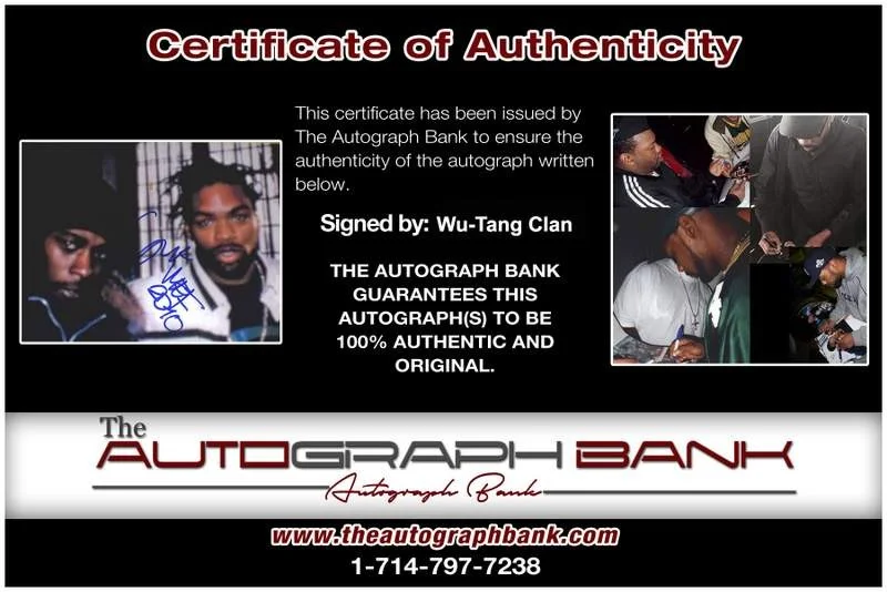 Wu-Tang Clan — Wu-Tang Clan authentic signed rap 8x10 photo W/Certificate Autographed (A1263), изображение 2